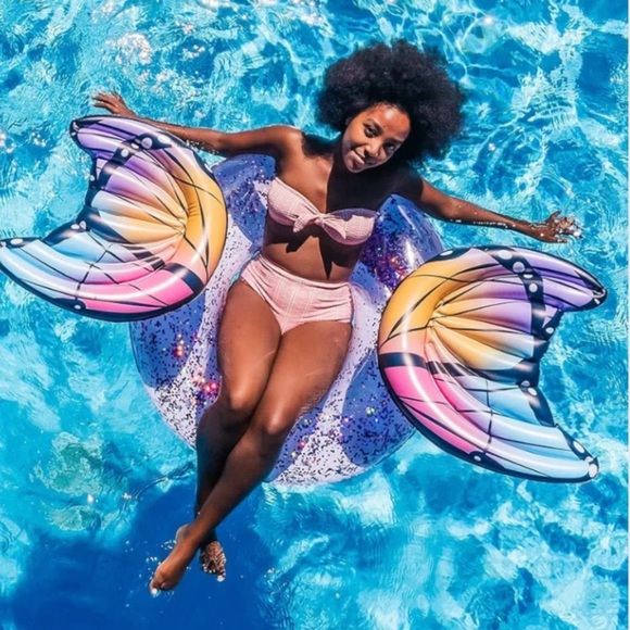 NWT PoolCandy Glitter Butterfly Large Pool Tube - 40" - Picture 12 of 13